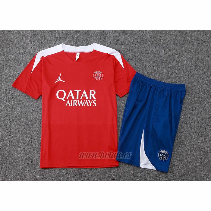 Chandal del Paris Saint-Germain Jordan Manga Corta 2024-2025 Rojo - Pantalon Corto